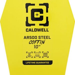 CALDWELL AR500 10" COFFIN - STEEL TARGET YELLOW