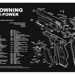 TEKMAT ARMORERS BENCH MAT - 11"x17" BROWNING HI-POWER