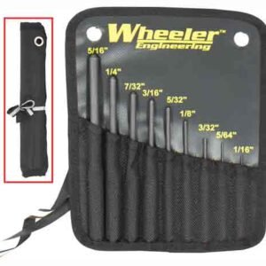WHEELER 9-PC ROLL PIN PUNCH - SET W/STORAGE POUCH