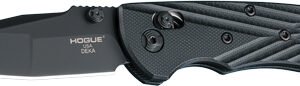 HOGUE DEKA 3.25" ABLE LCK FLDR - WHARNCLIFFE G-10 FRME BLACK