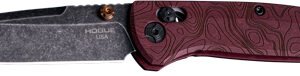 HOGUE MYSTO 3.4" ABLE LCK FLDR - CLIP POINT STONEWASH REDSTONE