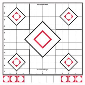 B/C TARGET SHOOT-N-C 12" - WHITE/BLACK SIGHT-IN 5 TARGETS
