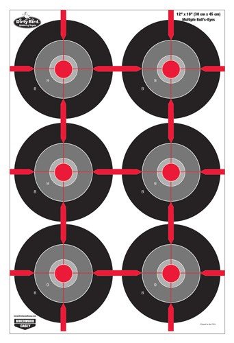 B/C TARGET DIRTY BIRD 12"X18" - MULTIPLE BULL'S-EYE 8 TARGETS
