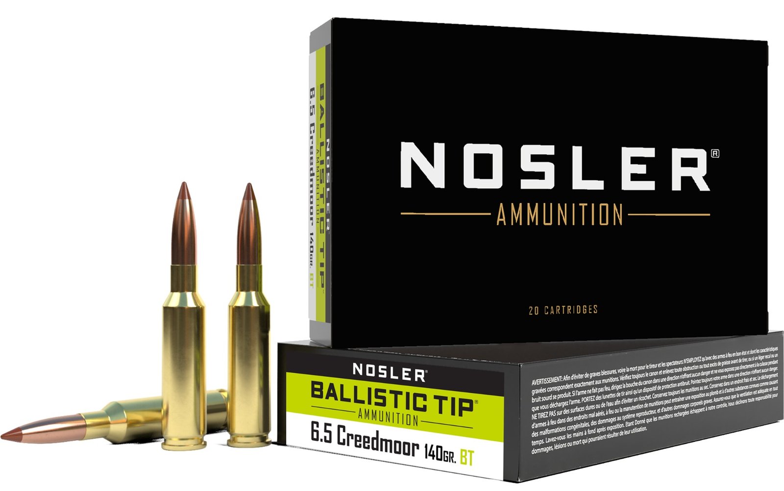 NOS 6.5CR 140GR BTIP 20RD