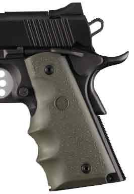 HOGUE GRIPS COLT GOVT MODEL - W/FINGER GROOVES OD GREEN - Image 2