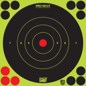 SPLATTER SHOT TARGET BULLSEYE - 6" GREEN PEEL/STICK 12EA