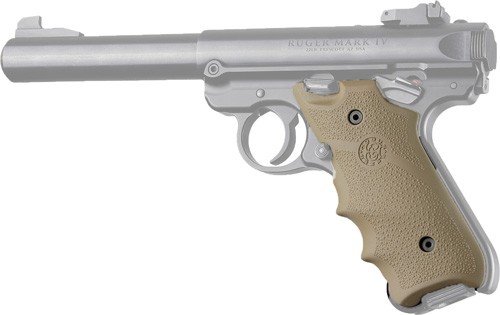 HOGUE GRIPS RUGER MKIV RUBBER - GRIP W/ FINGER GROOVES FDE