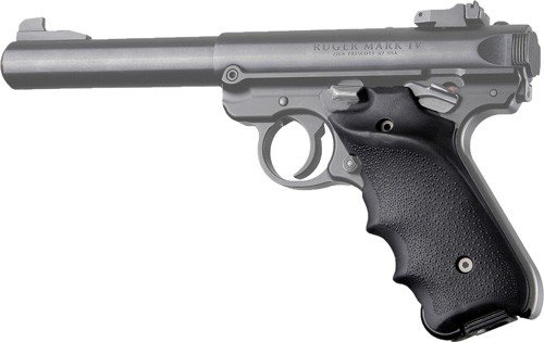 HOGUE GRIPS RUGER MKIV RUBBER - GRIP W/ FG & RH THUMB REST BLK