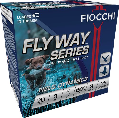 FIOCCHI FLYWAY 20GA 3" 7/8OZ - #3 1500FPS 25RD 10BX/CS