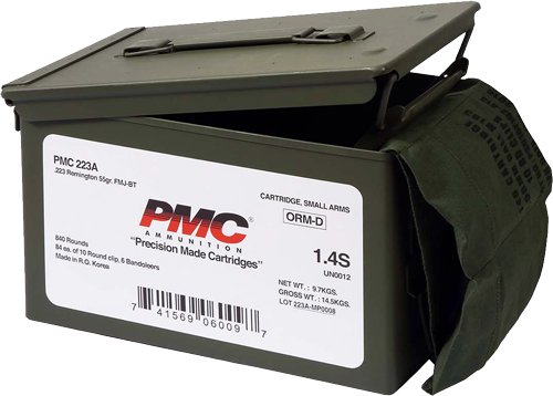 PMC 223 REM 55GR FMJ-BT 840RD - M2A1 CAN W/BANDOLEER
