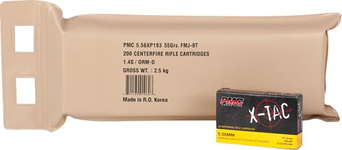 PMC 5.56X 55GR FMJ-BT 200RD - BATTLE PACK 5BP/CA