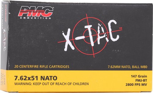 PMC 7.62x51 (7.62 NATO) 147GR - FMJ-BT 20RD 25BX/CS