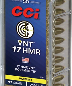 CCI VNT 17HMR 17GR VARMINT - TIPPED 2650FPS 50RD 40BX/CS