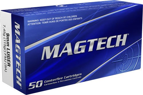MAGTECH 9MM LUGER 115GR - FMJ-RN 50RD 20BX/CS
