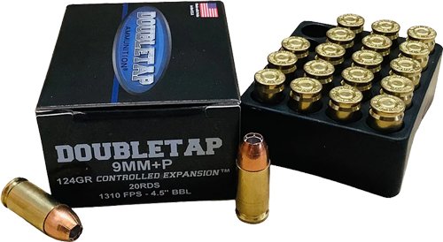DOUBLETAP 9MM+P 124GR JHP - CONTROLLED EXP 20RD 50BX/CS