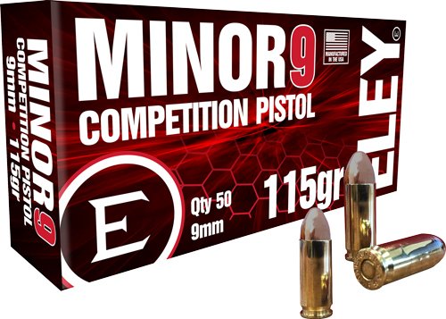 ELEY MINOR 9 COMPETITION 9MM - 115GR FMJ 50RD 20BX/CS