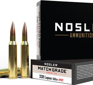 NOSLER MATCH 338 LAPUA MAG - 300GR CUSTOM HPBT 20RD 10BX/CS