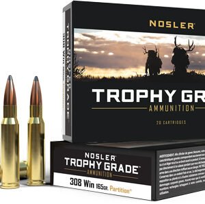 NOSLER TROPHY GRADE 308 WIN - 165GR PARTITION 20RD 10BX/CS