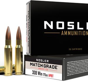 NOSLER MATCH 308 WIN 175GR - CUSTOM COMP HPBT 20RD 10BX/CS