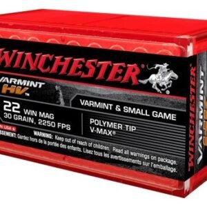 WINCHESTER SUPREME 22WMR 30GR - V-MAX 2250FPS 50RD 20BX/CS
