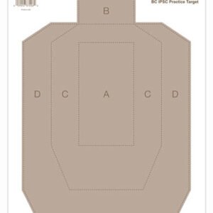 B/C TARGET EZE-SCORER 12"X18" - IPSC PRACTICE 10 TARGETS