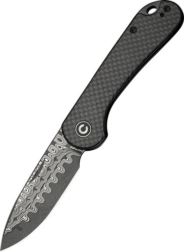CIVIVI KNIFE ELEMENTUM SLIP - JOINT 2.9" CRBN FBR/DAMASCUS - Image 2