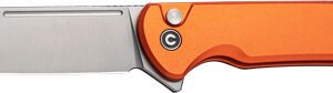 CIVIVI KNIFE CHEVALIER II 3.4" - ORANGE ALUMINUM/SATIN BTTN LK