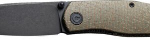 CIVIVI KNIFE SOKOKE 3.35" - GREEN BURLAP MICARTA/BLACK