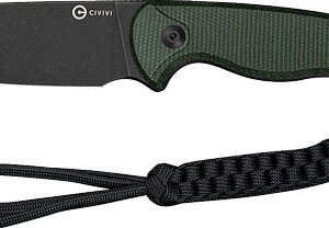 CIVIVI KNIFE TIMBERBARK 3.2" - FIXED GREEN MICARTA/BLK STNWS