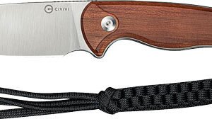 CIVIVI KNIFE TIMBERBARK 3.2" - FIXED GUIBOURTIA WOOD/SATIN