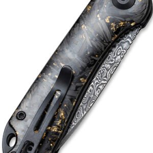 CIVIVI KNIFE ELEMENTUM 2.96" - SHREDDED CBN FBR/GOLDEN DMSCS