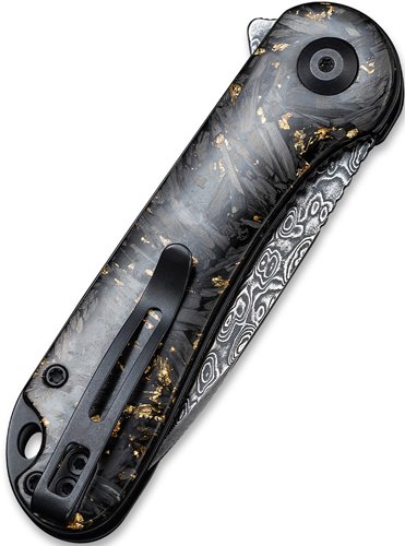 CIVIVI KNIFE ELEMENTUM 2.96" - SHREDDED CBN FBR/GOLDEN DMSCS