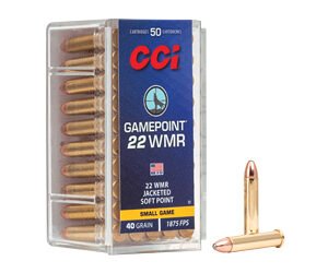 CCI 22WMR 40GR GAMEPOINT 50/2000