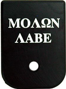 CRUXORD MAGAZINE BASE PLATE - MOLON LABE FITS MOST GLOCKS