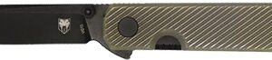COBRATEC BLACKJACK FOLDER 3" - G-10 BLACK TITANIUM BRZ SCALE