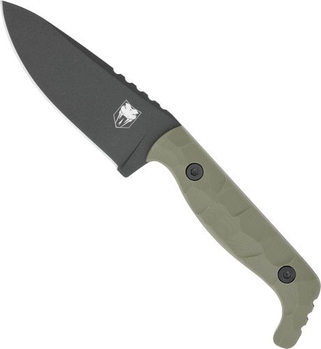 COBRATEC KINGPIN 4" FIXED BLD - OD GREEN D2 STEEL W/SHEATH