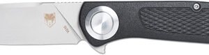 COBRATEC EDC SCOUT BUTTON LOCK - 3.12" BLACK STAINLESS STEEL