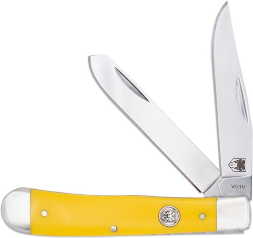 COBRATEC TRAPPER TWO BLADE - G-10 YELLOW DELRIN SLIP JNT