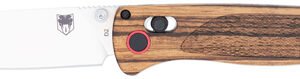 COBRATEC ZEBRAWOOD FOLDER 3" - ZEBRAWOOD/SS D2 BAR LOCK