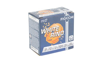 FIOCCHI WHITE RINO 12GA #7.5 25/250 - Image 2