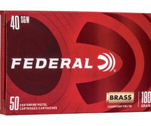 FED CHAMP 40S&W 180GR FMJ BRSS 50/1