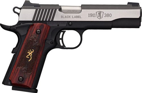 BROWNING 1911-380 BLACK LABEL - MEDALLION PRO 4.25" NT ST WOOD