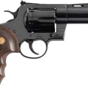COLT ANACONDA 44MAG 4" 6RD - BLUED MEDALLION WOOD GRIPS