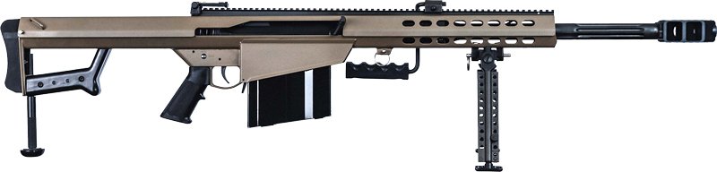 BARRETT M82A1 RIFLE 50BMG - 20" FLUTED 1:15" 10RD FDE