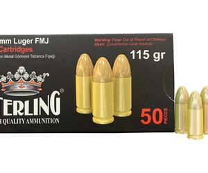 STERLING 9MM 115GR FMJ BRASS 50/1500