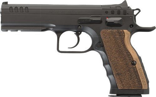 TANFOGLIO STOCK I 9MM 4.5" - 17RD BLACK WOOD GRIPS - Image 2