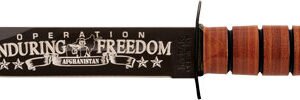 KA-BAR USMC OEF AFGHANISTAN - 7" W/LEATHER SHEATH USMC