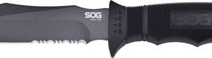 SOG KNIFE SEAL PUP 4.75" - BLACK SERRATED W/KYDEX SHEATH