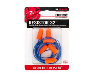 RADIANS CORDED EARPLUGS 3PK ORANGE