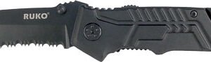 RUKO FOLDER SPRING ASSIST - 3.25" RUBBER BLACK HANDLE